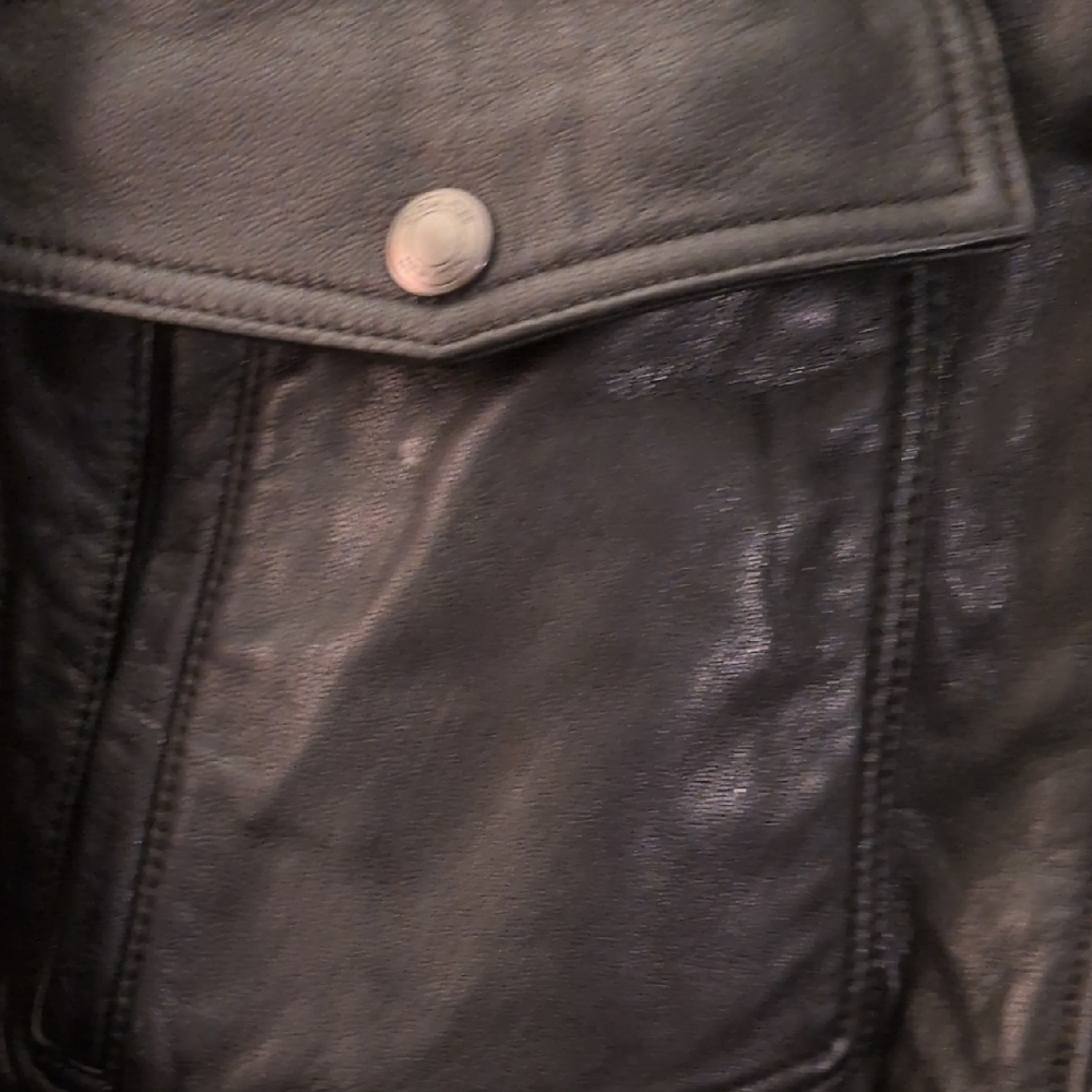 Coach Black Leather Bomber Jacket with Removable Shearling Collar- FREE SHIPPING - Picture 5 of 16